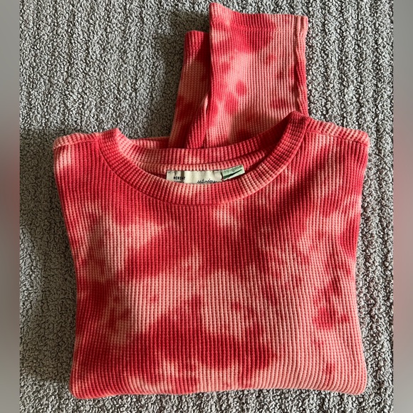 Saturday Sunday by Anthropologie Tie-Dye Waffle Long-Sleeve Tee/ Sweatshirt sz M - Picture 9 of 12